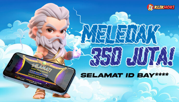 Kemenangan Gates of Olympus di KLIKHOKI Menang 350 Juta
