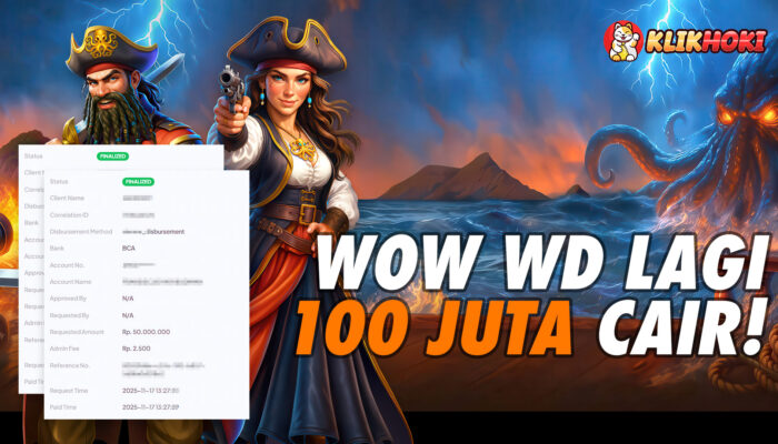 Kemenangan Captain Kraken Megaways 100 Juta di KLIKHOKI