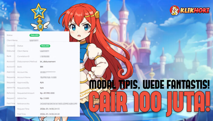 Testimoni Kemenangan KLIKHOKI Starlight: Raup 100 Juta