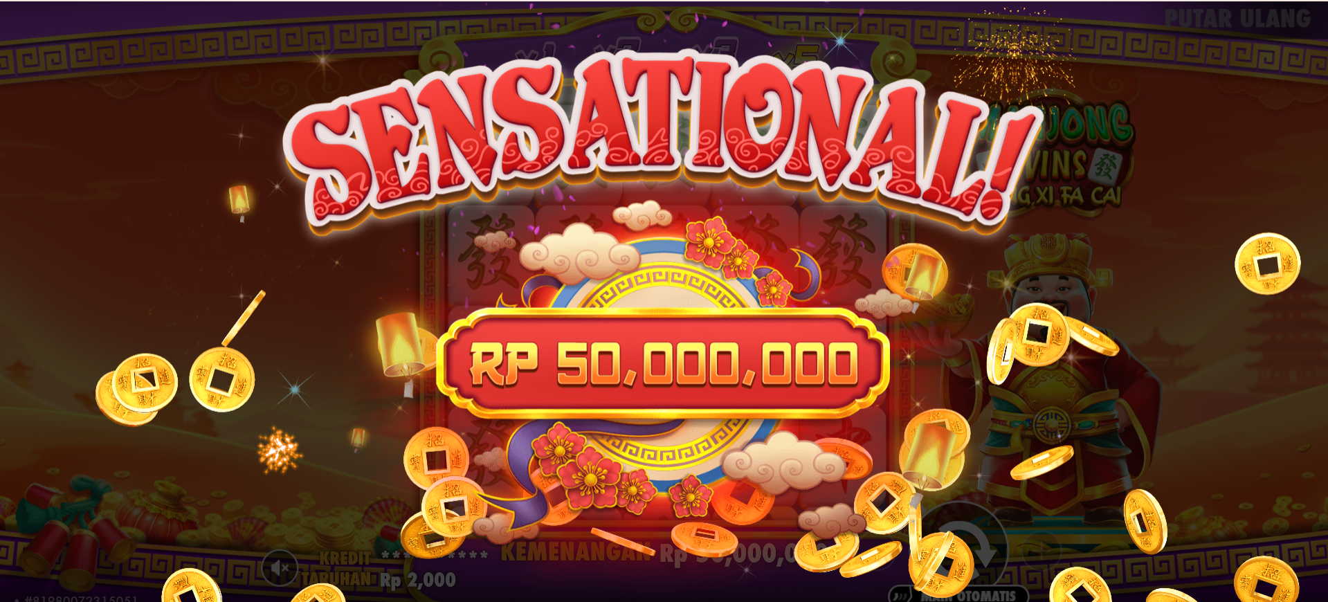 Kemenangan Member KLIKHOKI Mahjong