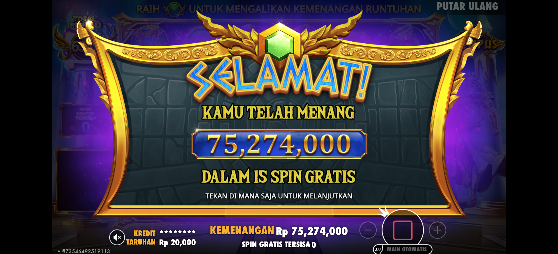 Kemenangan Besar Gates Olympus