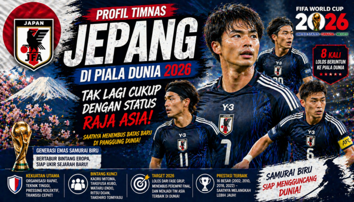 Profil Timnas Jepang di Piala Dunia 2026: Samurai Biru Tak Lagi Cukup Hanya Jadi Raja Asia