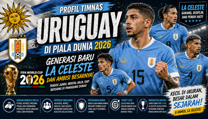 Profil Timnas Uruguay di Piala Dunia 2026: Generasi Baru La Celeste dan Ambisi Mengembalikan Kejayaan Dunia