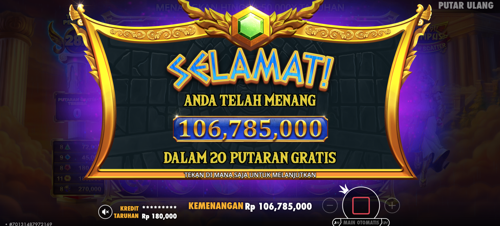 Kemenangan 106 Juta BANDAR36
