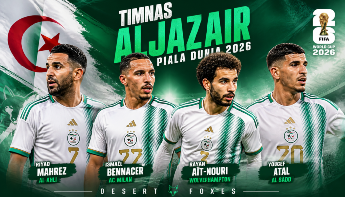 Profil Timnas Aljazair di Piala Dunia 2026: Generasi Matang, Pengalaman Solid, dan Ambisi Menjadi Kuda Hitam Afrika