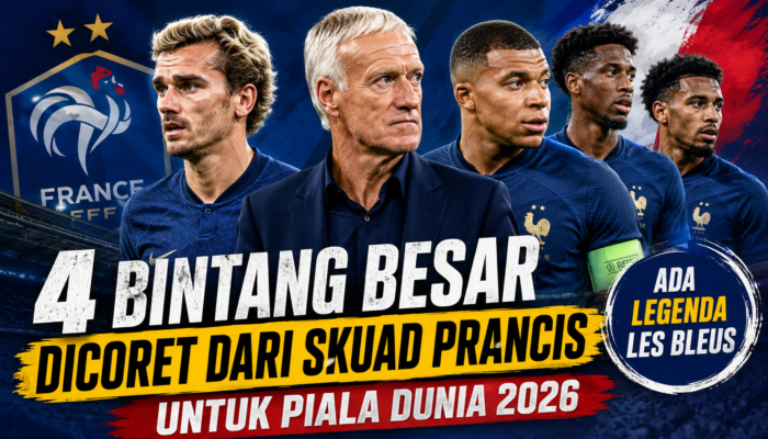 4 Bintang Besar Dicoret dari Skuad Prancis untuk Piala Dunia 2026, Termasuk Legenda Les Bleus