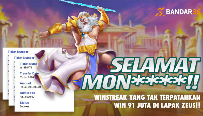 Dapat JP 91 Juta di Gate of Olympus 1000 Platform Bandar36, Member Raih Kemenangan Fantastis