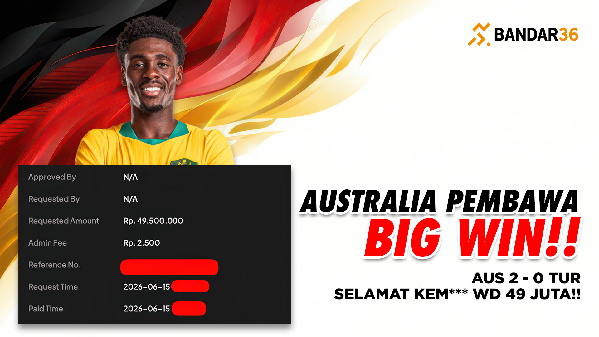 Member Bandar36 Big Win 49 Juta di Laga Piala Dunia 2026 Australia vs Turkiye