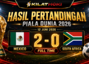 Julian Quinones merayakan gol bersama pemain Meksiko saat menang 2-0 atas Afrika Selatan di Piala Dunia 2026.