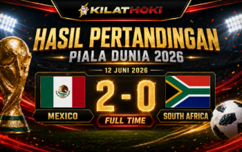 Julian Quinones merayakan gol bersama pemain Meksiko saat menang 2-0 atas Afrika Selatan di Piala Dunia 2026.