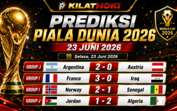 Prediksi Skor Piala Dunia 2026 tanggal 23 Juni untuk Argentina vs Austria, France vs Iraq, Norway vs Senegal, dan Jordan vs Algeria