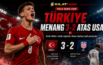 Arda Güler merayakan gol saat Türkiye menang atas USA di Piala Dunia 2026