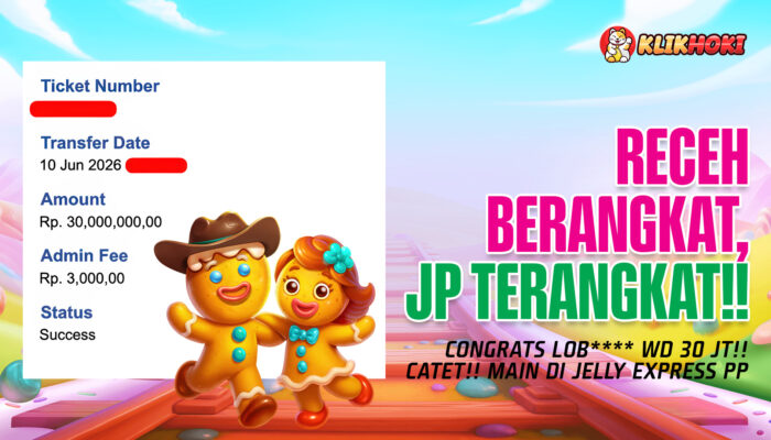 Jelly Express di KlikHoki Lagi Berikan Kemenangan Manis, WD 30 Juta Cair