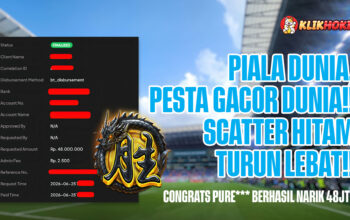 Member Klikhoki PURE* menang Mahyong Wins 3 Black Scatter dan berhasil WD 48 juta saat Vibe Piala Dunia**
