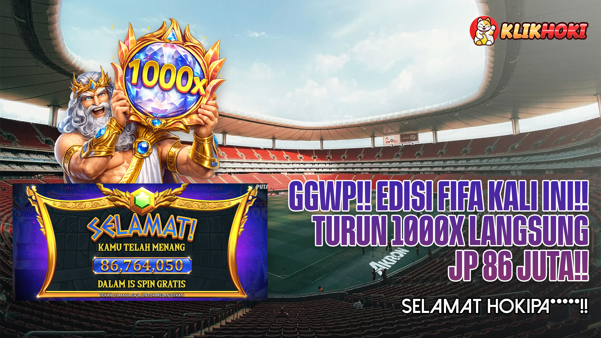 Member KlikHoki Menang JP 86 Juta di Slot Gates Olympus 1000 pada Momen FIFA