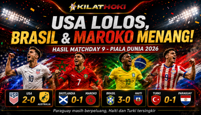 Hasil Piala Dunia 2026: Amerika Lolos, Brasil dan Maroko Menang Penting