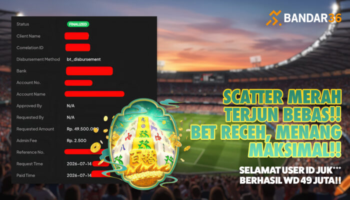 Scatter Merah Berpotensi Memicu WD Rp49 Juta di BANDAR36