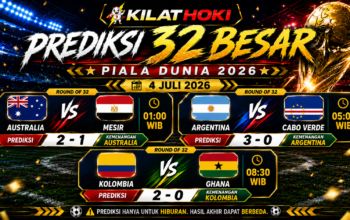 Prediksi Skor 32 Besar Piala Dunia 2026 tanggal 4 Juli