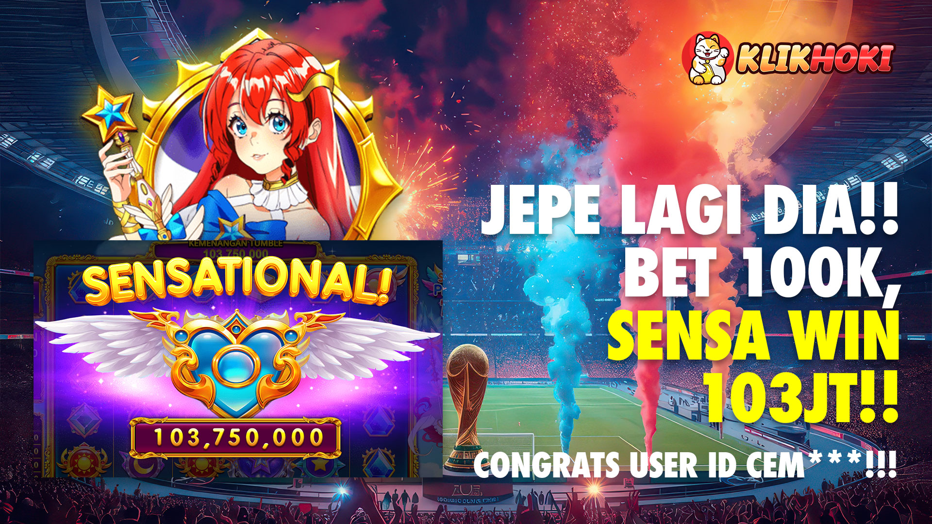 Sensational Win 103 juta Starlight Princess 1000 di KLIKHOKI