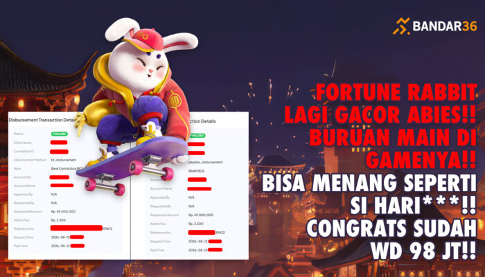 Kemenangan Fortune Rabbit di BANDAR36, Dua Kali WD Tembus Rp98 Juta