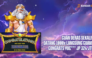 Kisah jackpot Olympus 1000 YUG**** menang Rp324 juta di BANDAR36