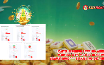 Cerita kemenangan Mahjong Ways 2 RUNG*** berhasil WD Rp247 juta di KLIKHOKI