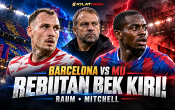 Hansi Flick saat Barcelona dikabarkan membidik dua bek kiri, David Raum dan Tyrick Mitchell