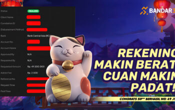 Pencairan Fantastis Lucky Neko di BANDAR36 oleh SIF** dengan nominal penarikan Rp49.500.000 berstatus Finalized