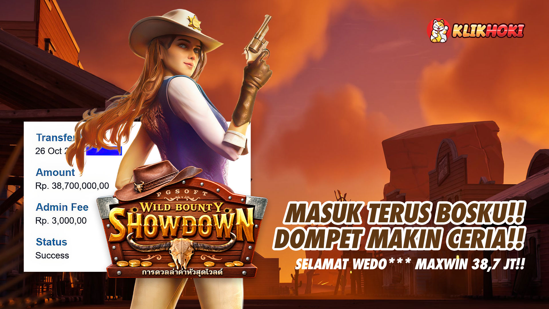 Wild Bounty Berbuah Jutaan, WEDO*** WD Rp38,7 juta dari Wild Bounty Showdown PG SOFT di KLIKHOKI