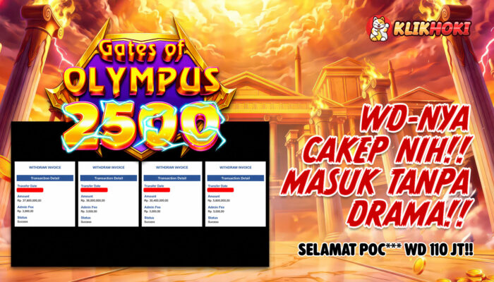 Kemenangan Olympus Member KLIKHOKI: POC*** WD Rp110 Juta!